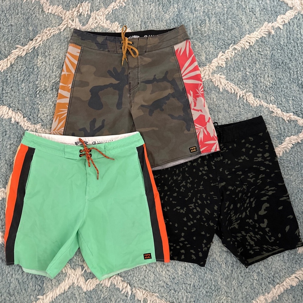 Billabong Board Shorts men’s size 29 lot of 3
